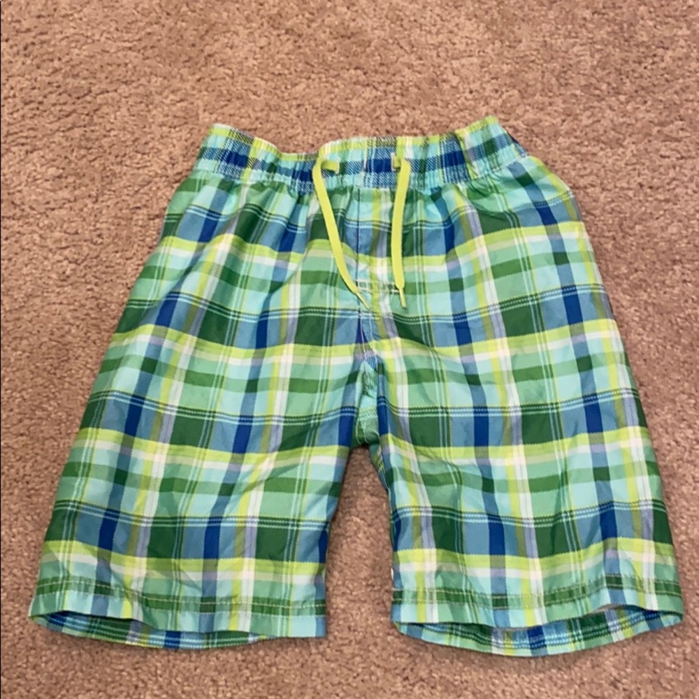 4T Old Navy blue/green swim trunks